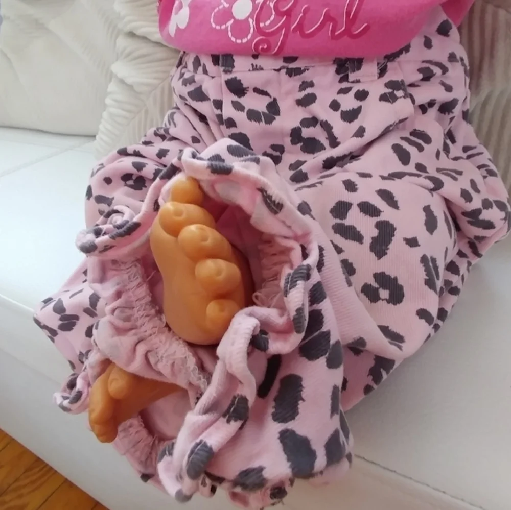 Pink Leopard Gingham Bundle 3-6M Heart Drama Queen Onesie Ruffle Pants Shorts - Picture 11 of 15